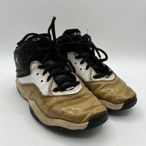 Nike‎ Kid's Air Jordan B'Loyal White/Black/Metallic Gold CU4923-100 Size 2Y